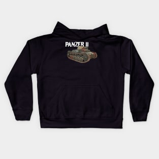 WW2 German Panzer II tank Kids Hoodie